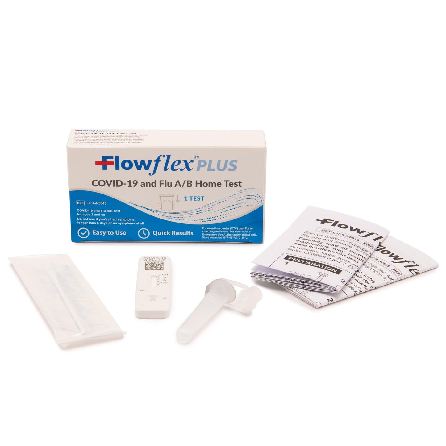 ACON Flowflex® PLUS COVID-19 and Flu A/B Home Test