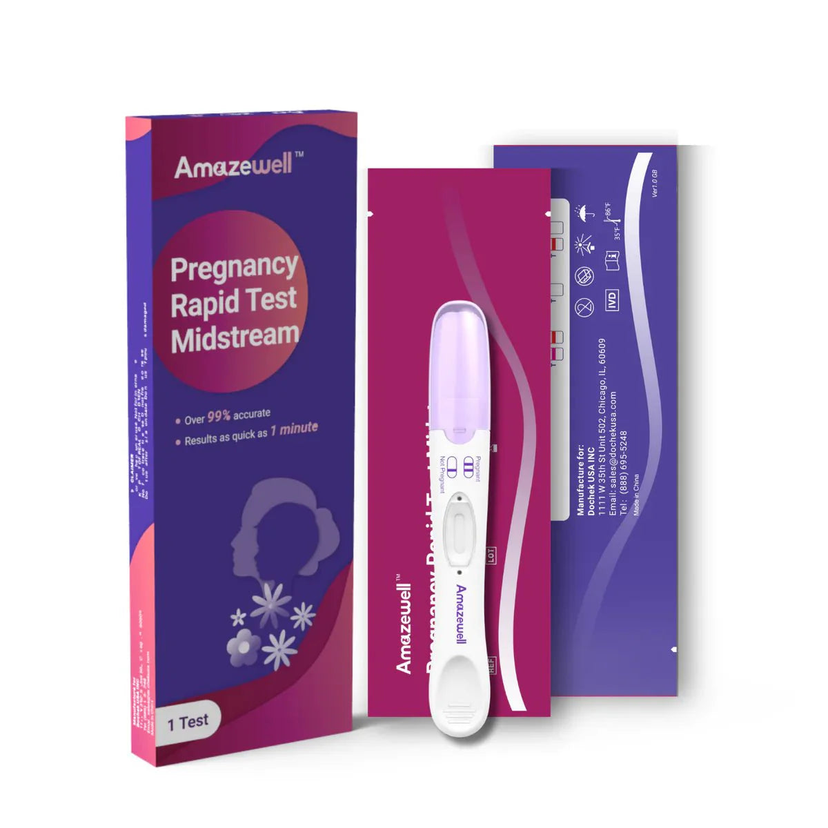 Amazewell Rapid Test Midstream, Case of 100