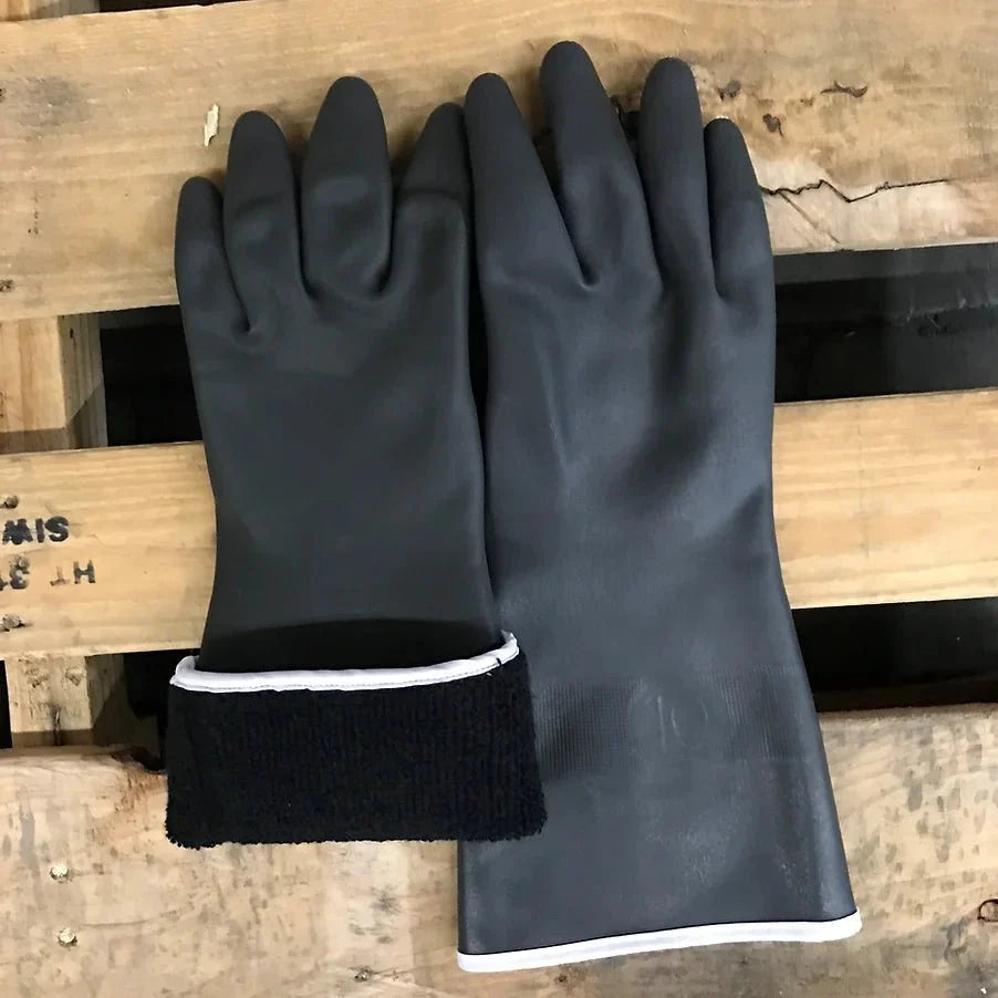 BRASIL - NEOPRENE Latex Gloves with Terry Lining, case of 48 pairs (96 gloves)