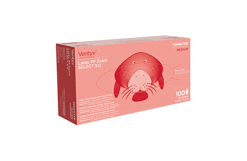 Ventyv Manatee 5 mil Latex Exam Gloves, Powder-Free (VML5), case of 1000