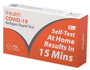 iHealth COVID-19 Antigen Home Test Kit - Case of 180 Tests - TK5