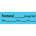 Fentanyl Anesthesia Tape with Date, Time & Initial, 1" x ½", Blue