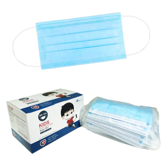Disposable Child Face Mask, 3-Ply - (Case/40 boxes of 50 masks)