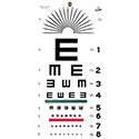 Grafco® Illiterate Plastic Eye Chart, 22" x 11"