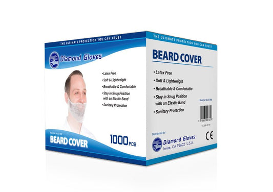 18" White Beard Covers, case of 1000 (B18W)